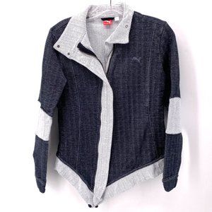 $3/20 PUMA STYLISH BLK/WHT KNIT CASUAL FULL ZIP JACKET S